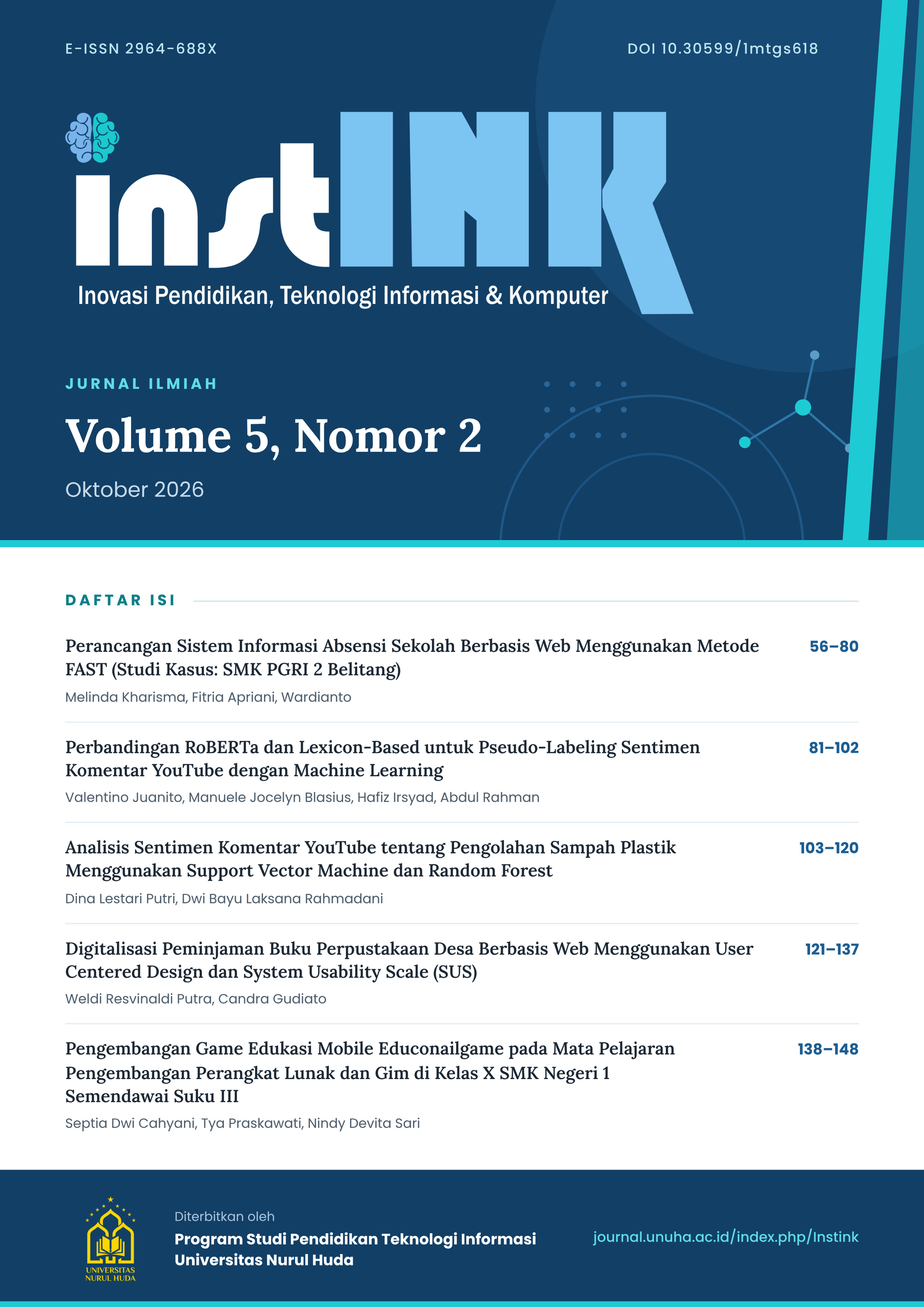 					View Vol. 5 No. 2 (2026): Edisi Oktober
				