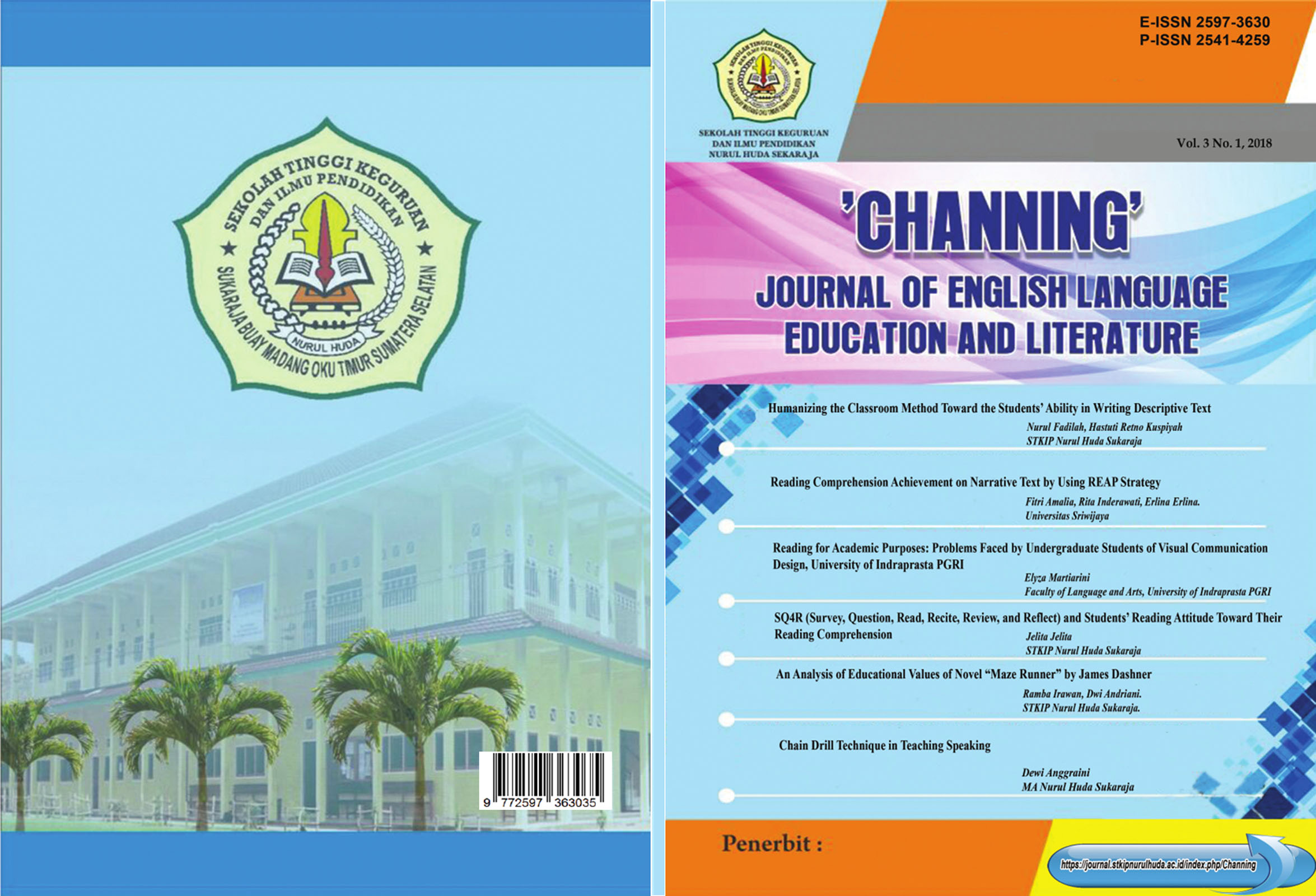 					View Vol. 3 No. 1 (2018): Channing: Journal of English Language Education and Literature - April 2018
				
